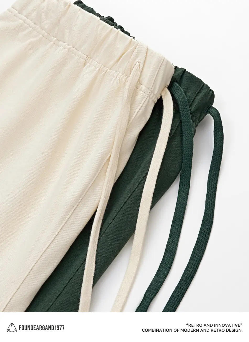 Men Drawstring Olive Shorts Knee Length Cotton — feature 26