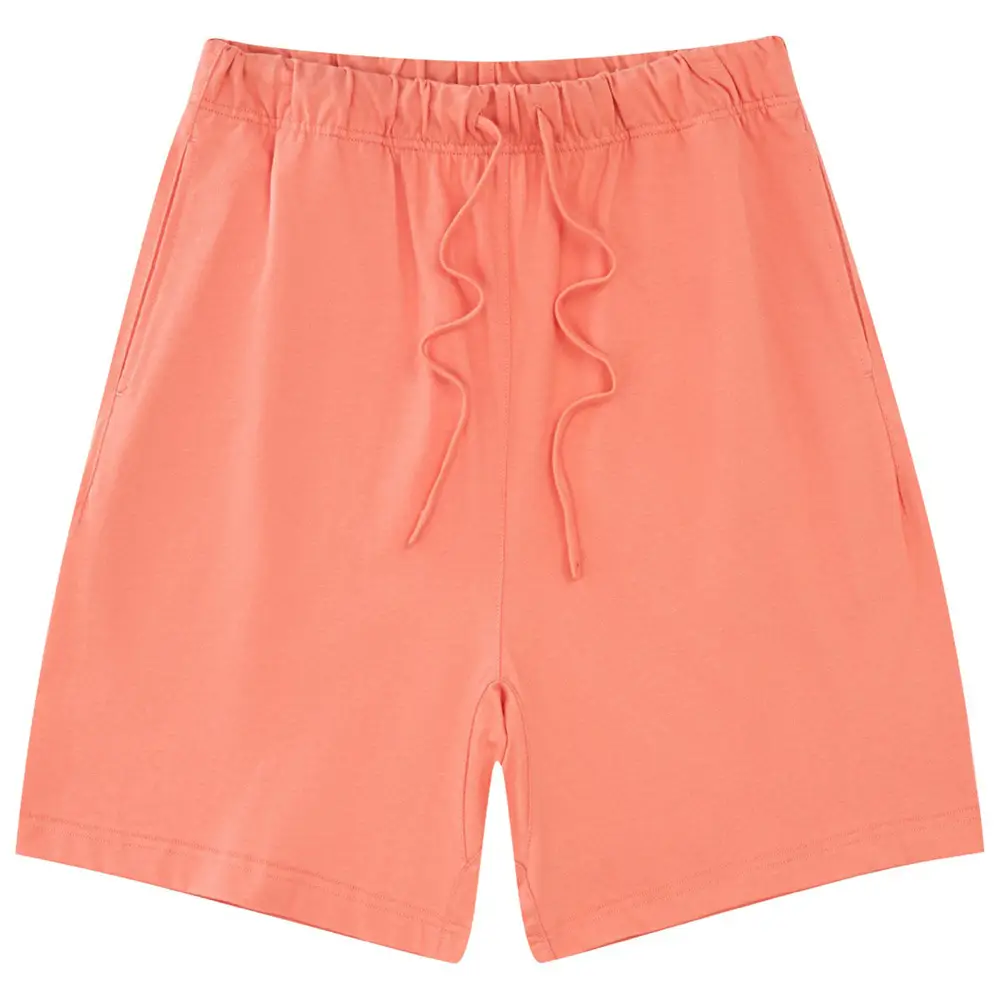 Men Drawstring Olive Shorts Knee Length Cotton - Image 5