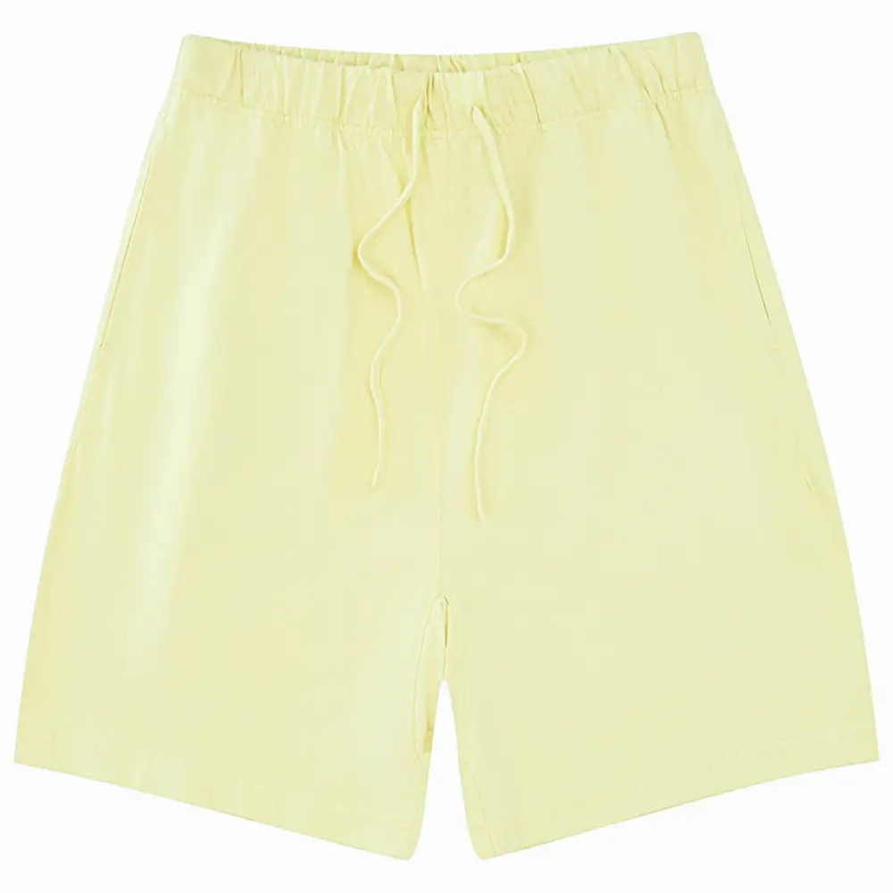 Men Drawstring Olive Shorts Knee Length Cotton - Image 6