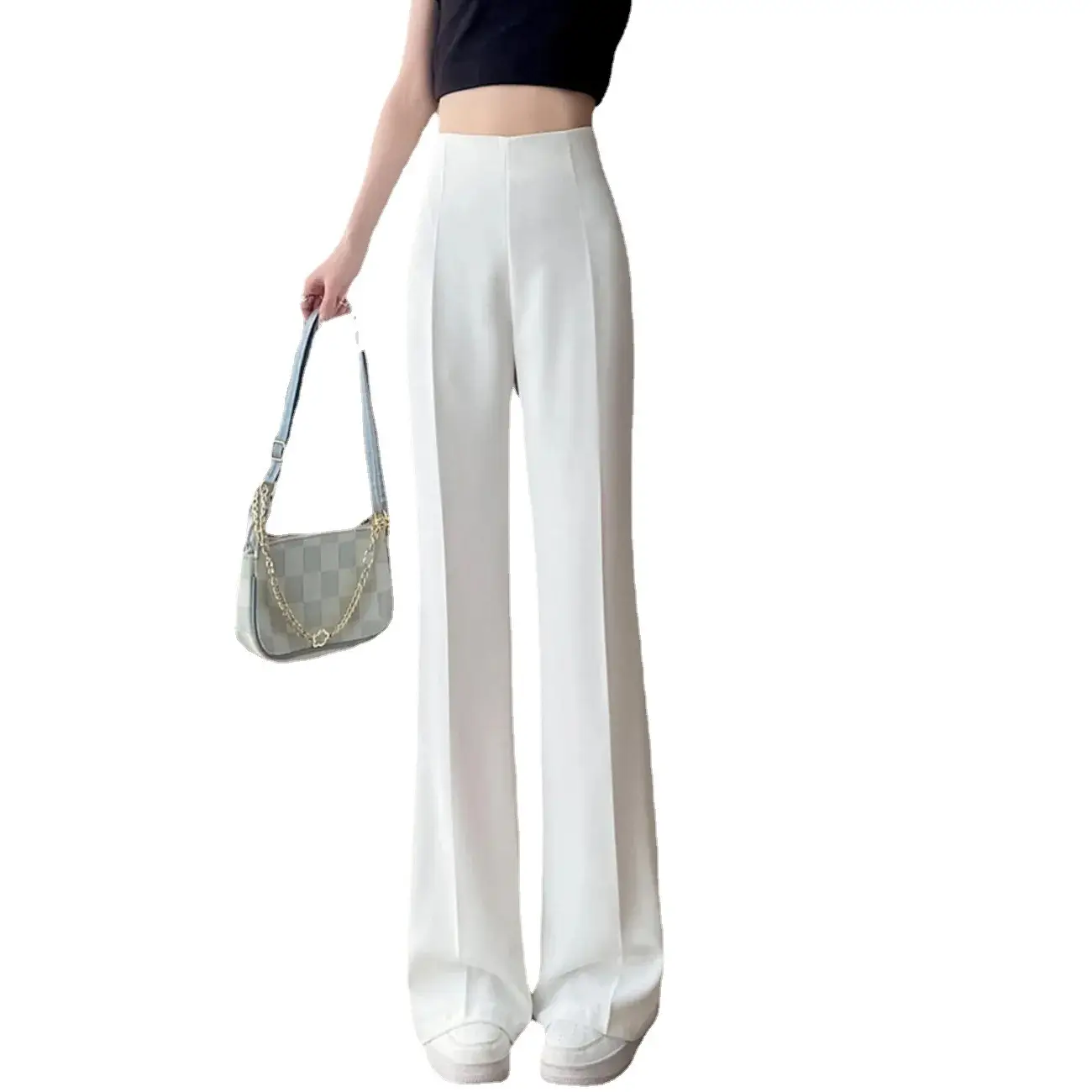 Women Wide Leg Pants White Summer 2025 - Image 10