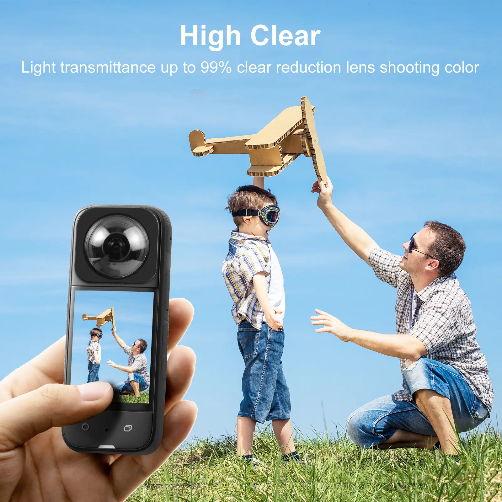 Puluz Fat Cow Shadow Stone Insta360 X4/X3 Sports Camera with Optical Glass - Image 5