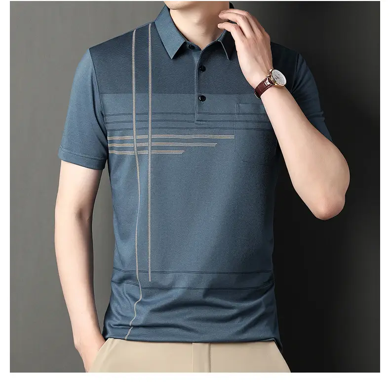 Men's 939 Pink Polo T-Shirt Short Sleeve Real Pocket — feature 31