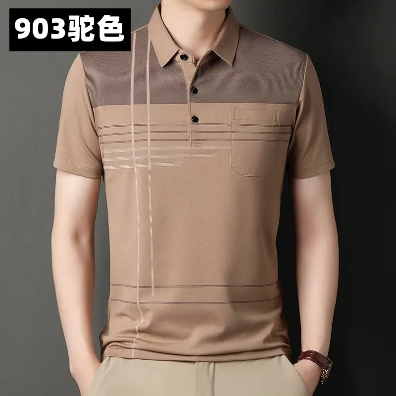 Men's 939 Pink Polo T-Shirt Short Sleeve Real Pocket