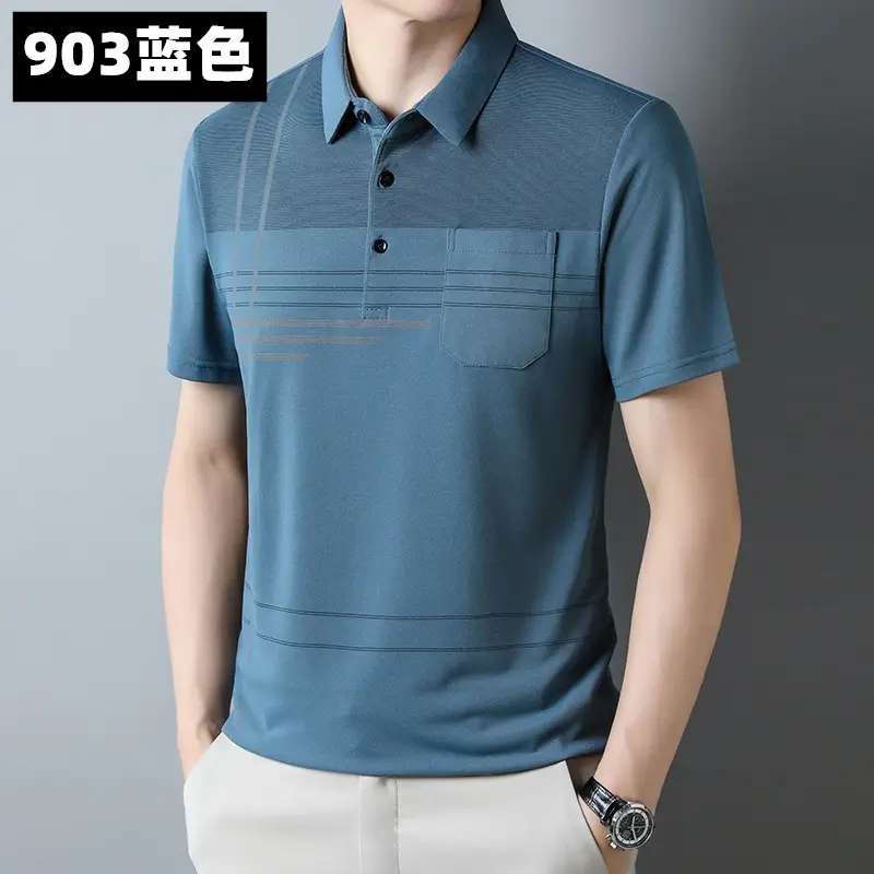Men's 939 Pink Polo T-Shirt Short Sleeve Real Pocket