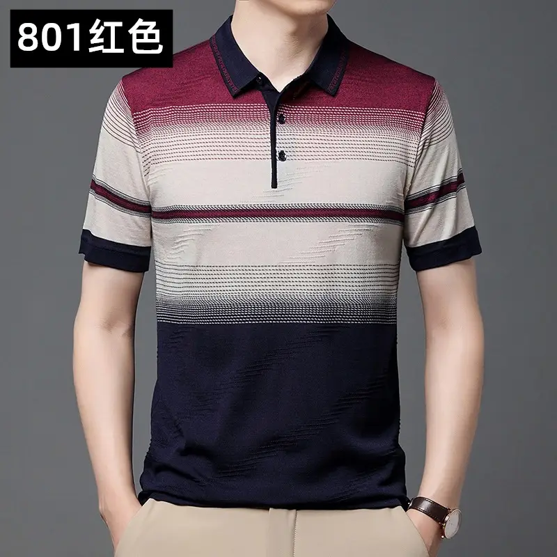 Men's 939 Pink Polo T-Shirt Short Sleeve Real Pocket