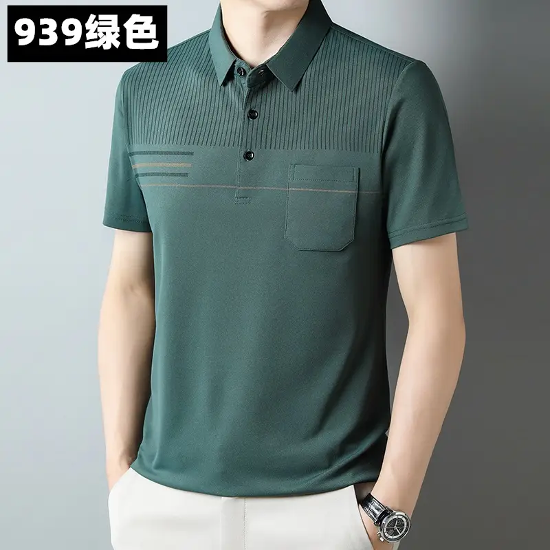 Men's 939 Pink Polo T-Shirt Short Sleeve Real Pocket