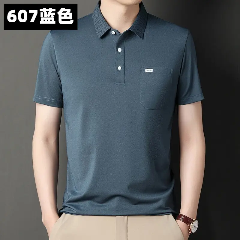 Men's 939 Pink Polo T-Shirt Short Sleeve Real Pocket