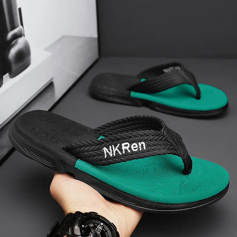 Summer Thick-soled Flip-flops Sandals Men's slippers Outer Wear Non-slip Fashion New Beach Shoes slippers - Image 7