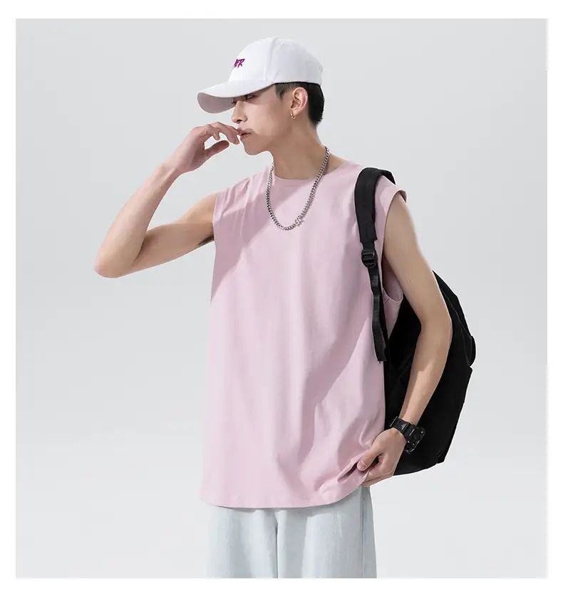Men Sleeveless Cotton Vest Dark Green 2026 — feature 10