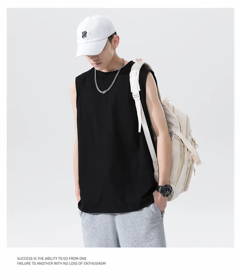 Men Sleeveless Cotton Vest Dark Green 2026 — feature 15