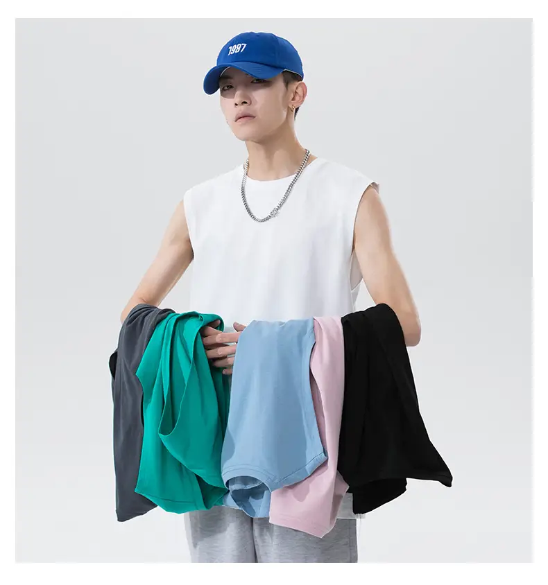 Men Sleeveless Cotton Vest Dark Green 2026 — feature 16