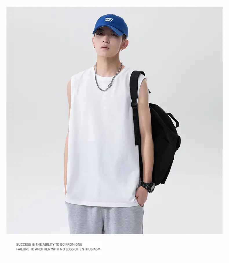 Men Sleeveless Cotton Vest Dark Green 2026 — feature 18