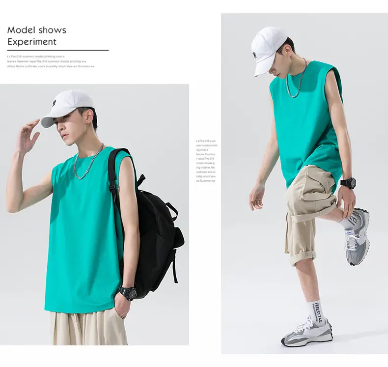 Men Sleeveless Cotton Vest Dark Green 2026 — feature 20