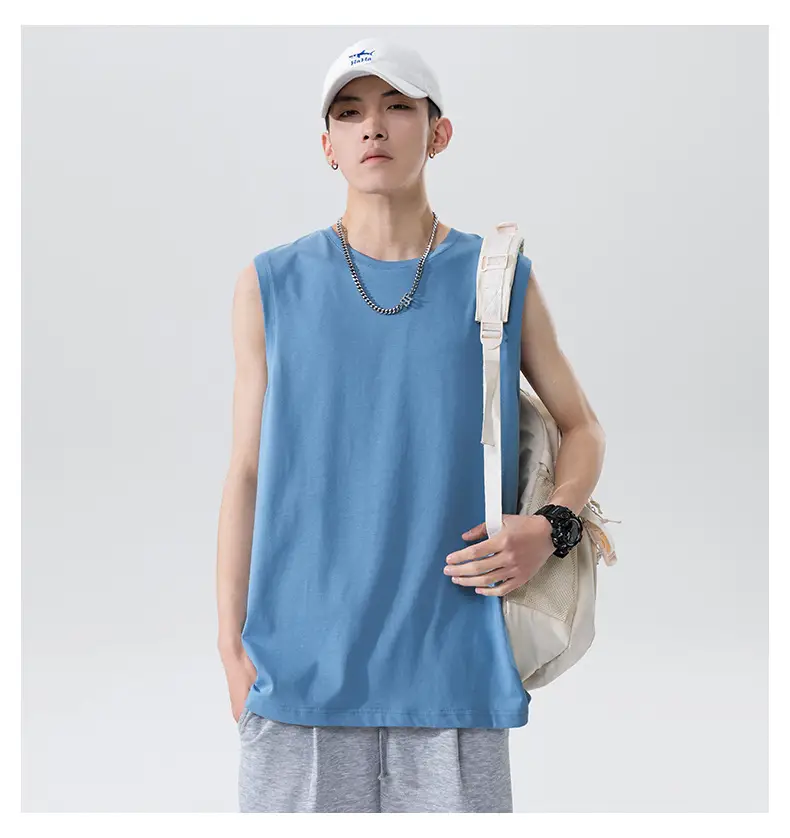 Men Sleeveless Cotton Vest Dark Green 2026 — feature 22