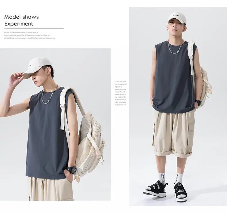 Men Sleeveless Cotton Vest Dark Green 2026 — feature 8