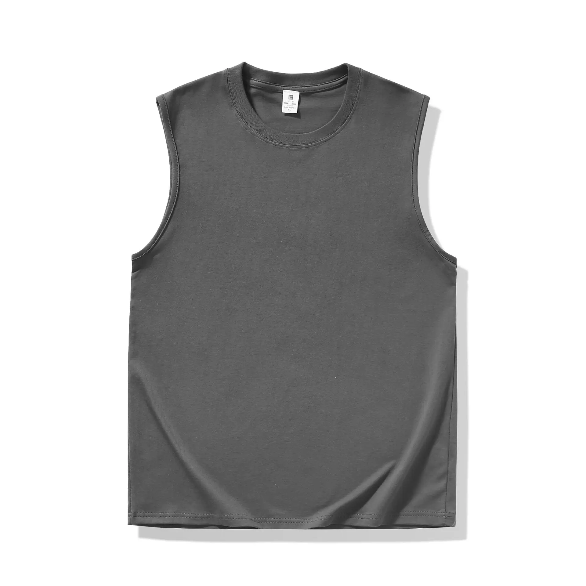 Men Sleeveless Cotton Vest Dark Green 2026