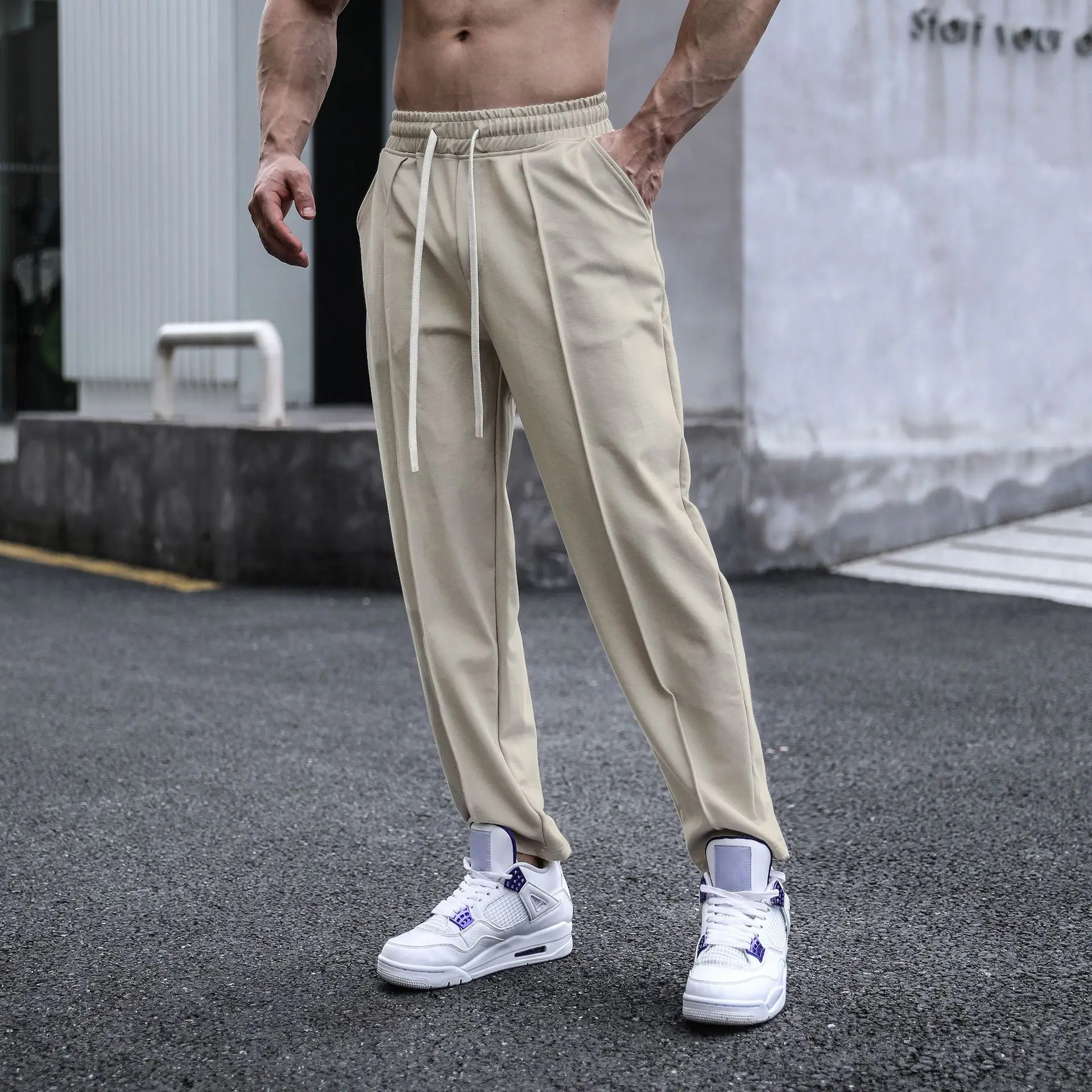Men's Black Straight Outdoors Pants Casual Wear - Image 5
