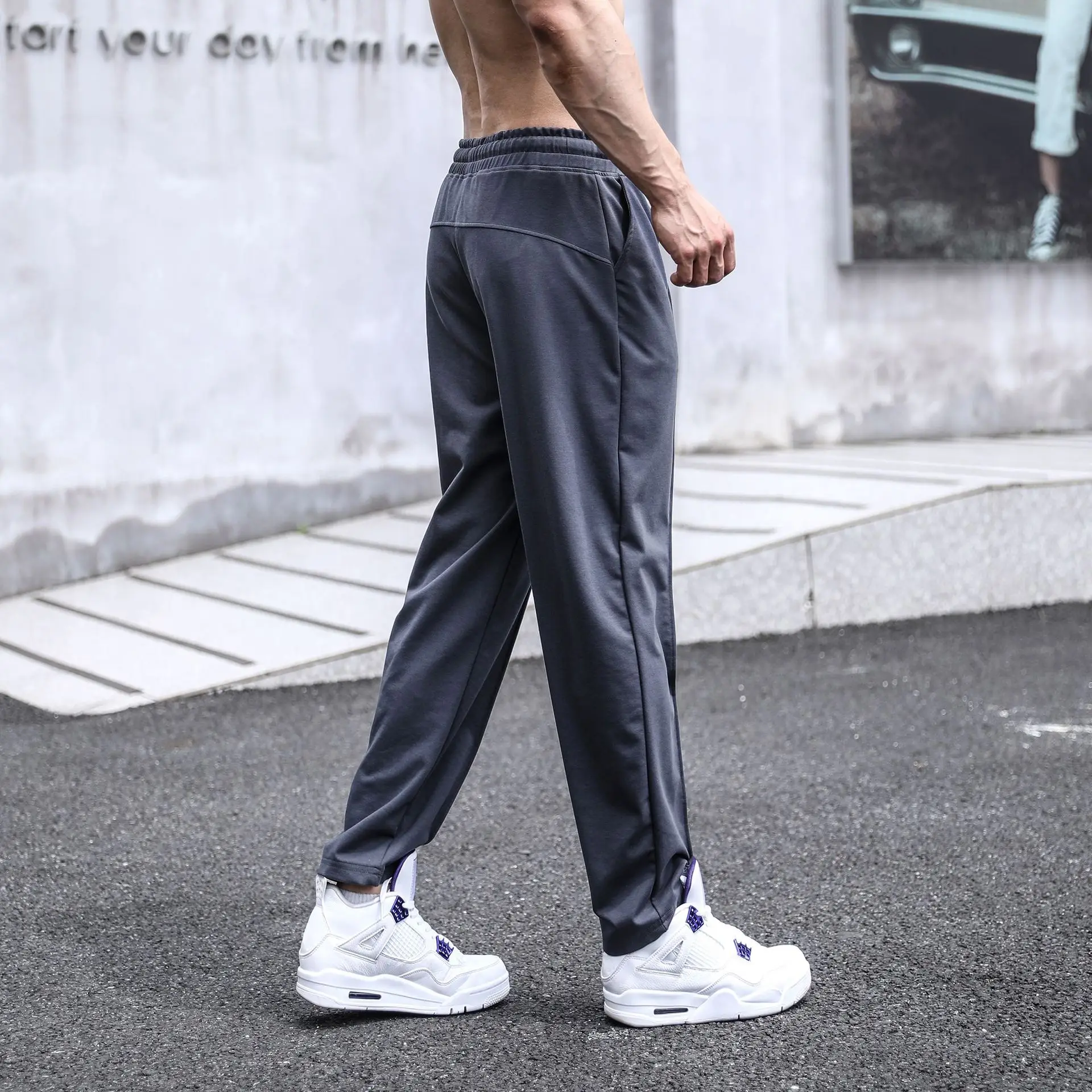 Men's Black Straight Outdoors Pants Casual Wear - Image 7