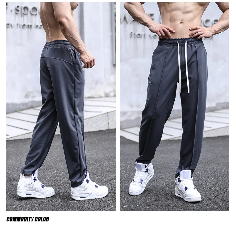 Men's Black Straight Outdoors Pants Casual Wear — feature 11