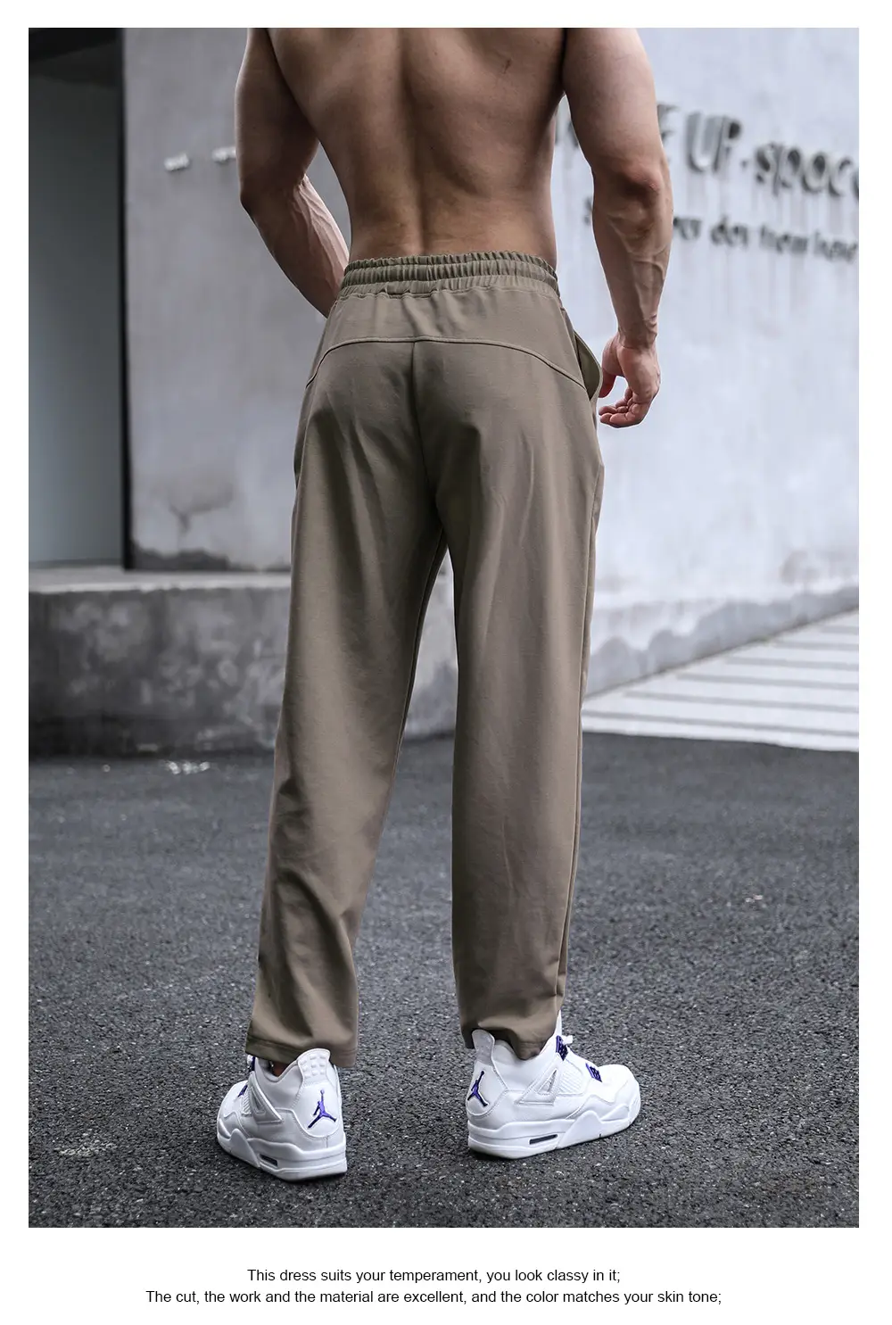 Men's Black Straight Outdoors Pants Casual Wear — feature 13