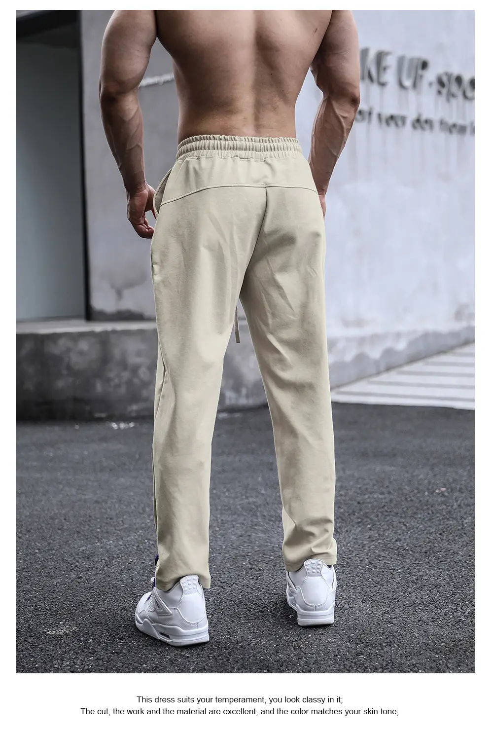 Men's Black Straight Outdoors Pants Casual Wear — feature 7