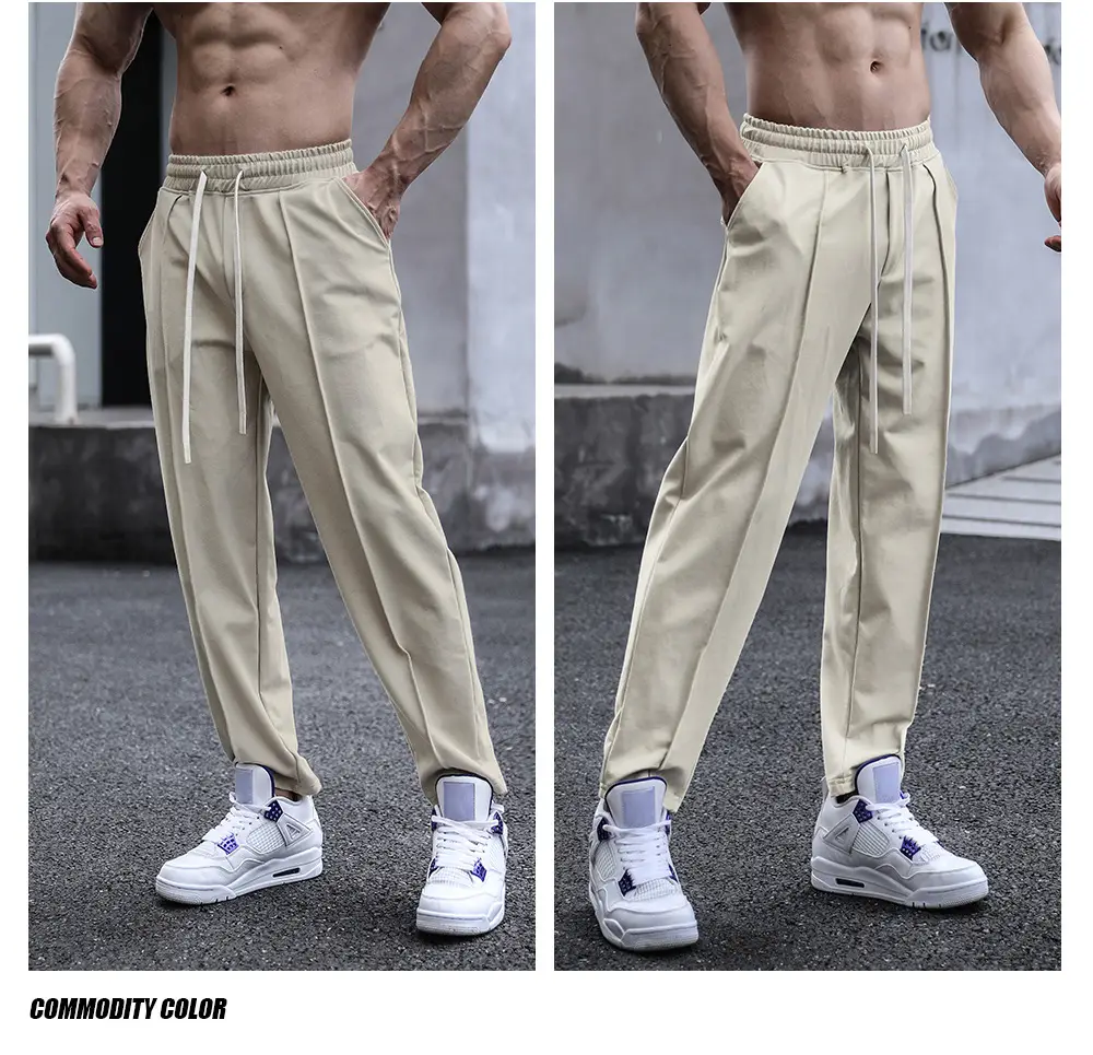 Men's Black Straight Outdoors Pants Casual Wear — feature 8
