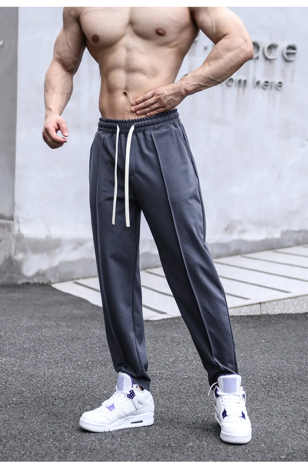 Men's Black Straight Outdoors Pants Casual Wear — feature 9