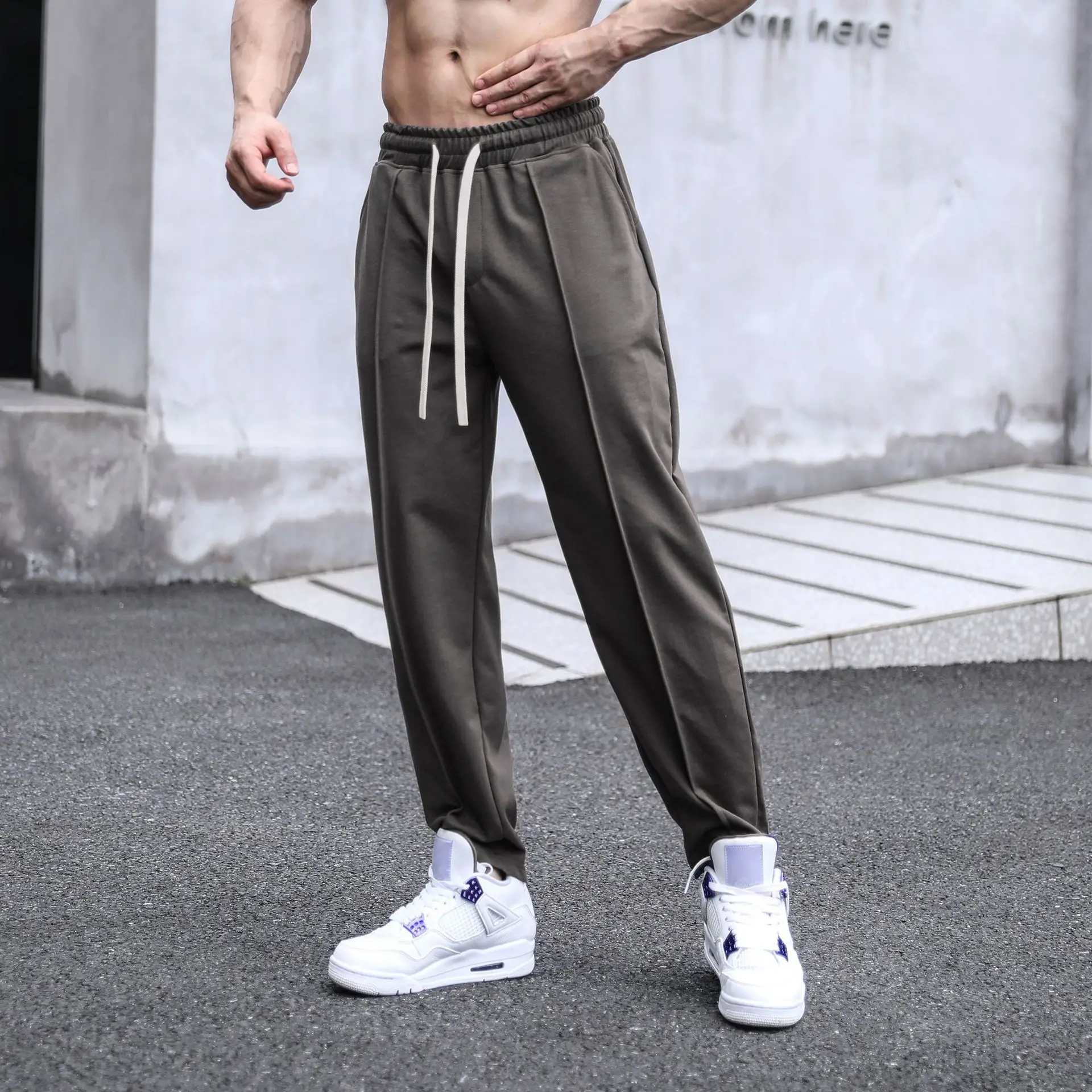 Men's Black Straight Outdoors Pants Casual Wear - Image 4