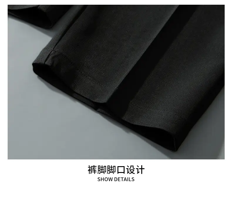 Ice Silk Men's Wide Leg Straight Pants Black 2025 — feature 25