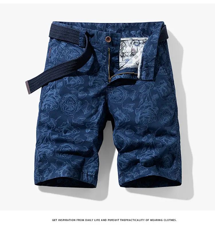 Men's Red Printed Shorts Cross-border All-match — feature 11