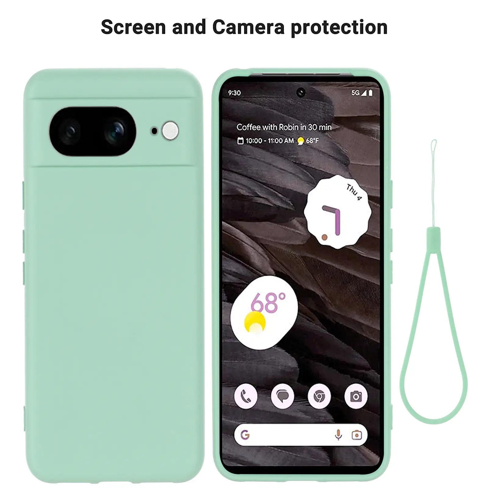 Google Pixel 8a Phone Case Liquid Silicon Protective Cover - Image 9