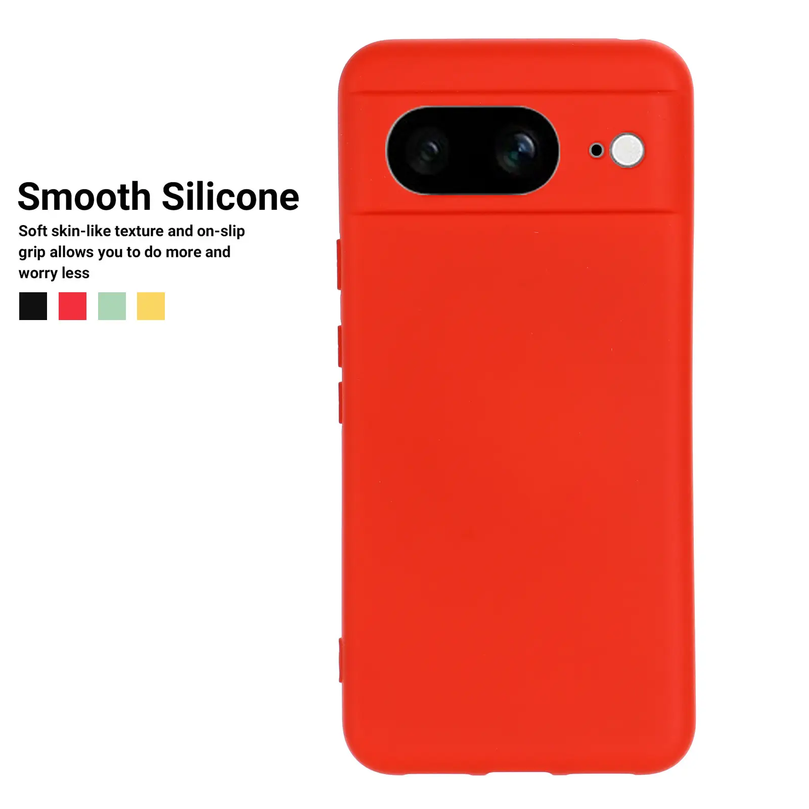 Google Pixel 8a Phone Case Liquid Silicon Protective Cover - Image 2