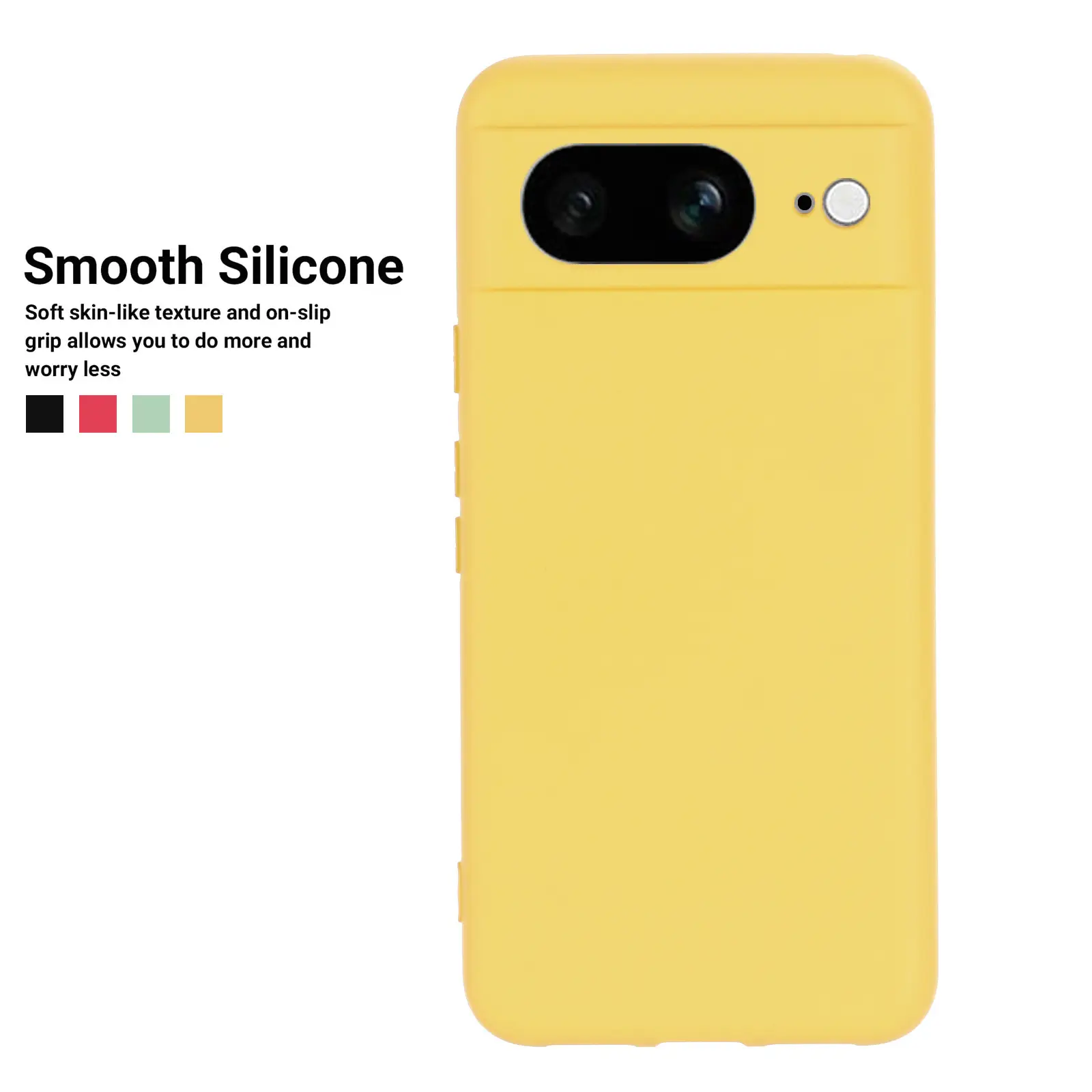 Google Pixel 8a Phone Case Liquid Silicon Protective Cover - Image 3