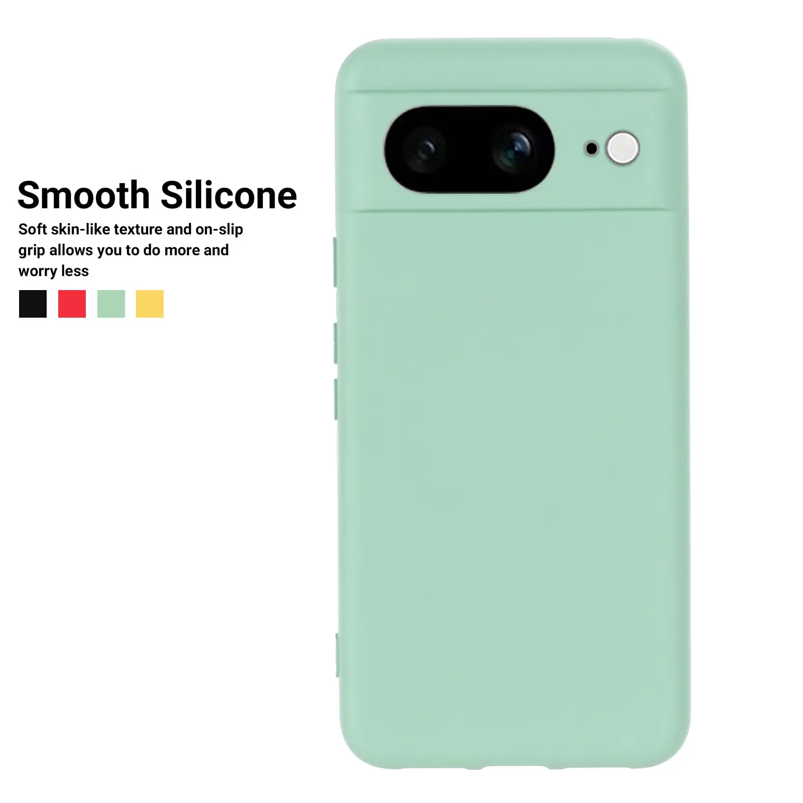 Google Pixel 8a Phone Case Liquid Silicon Protective Cover - Image 4