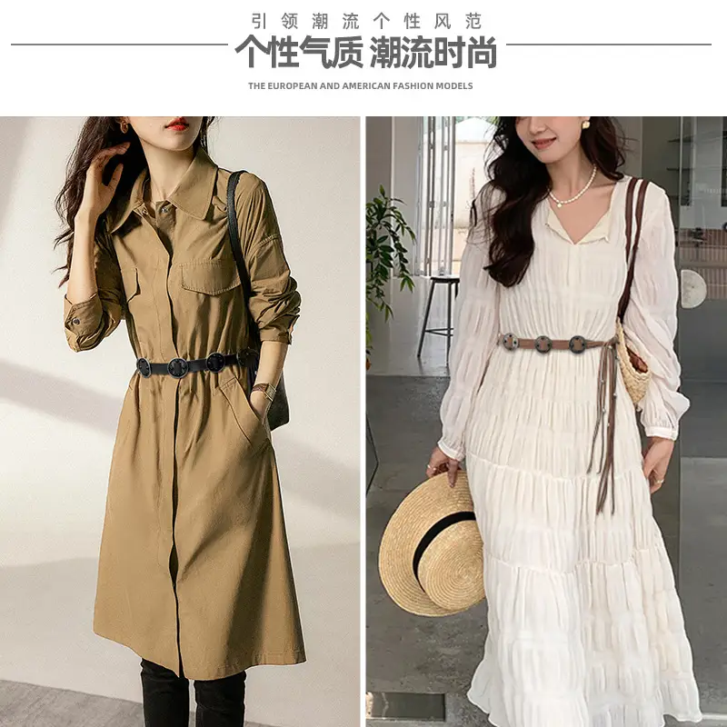Vintage Ethnic Tassel Belt for Women Black Waist Slimming - Image 18