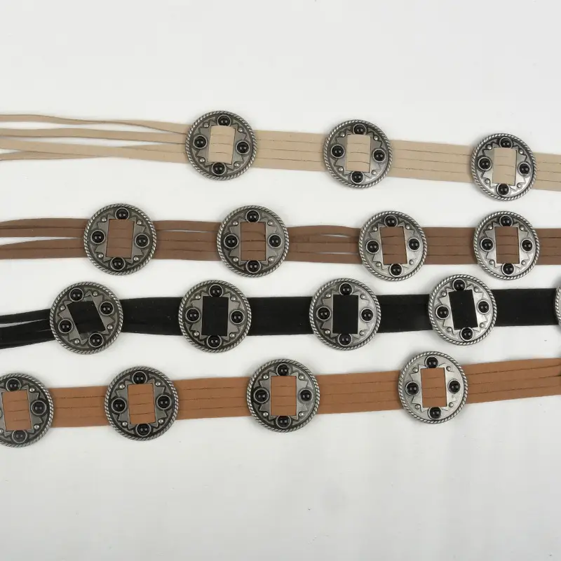 Vintage Ethnic Tassel Belt for Women Black Waist Slimming - Image 19