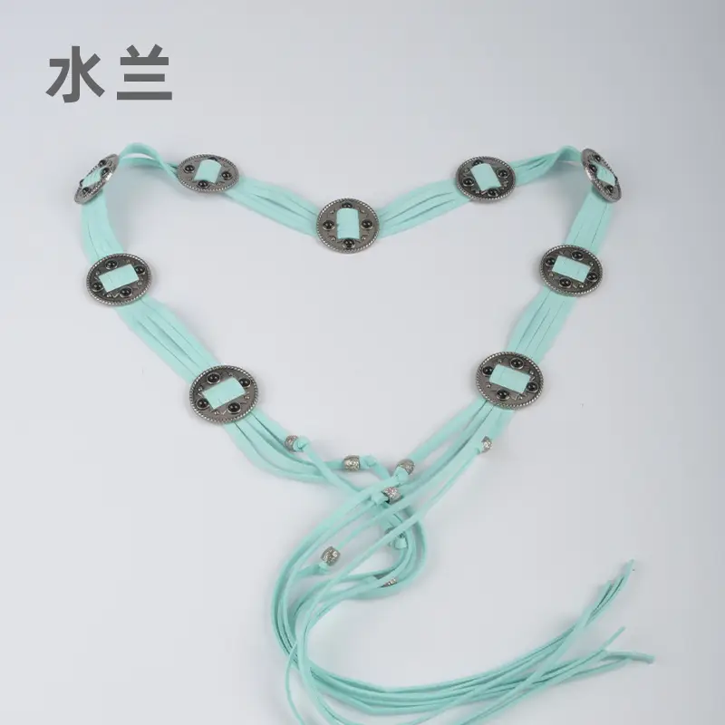 Vintage Ethnic Tassel Belt for Women Black Waist Slimming - Image 13