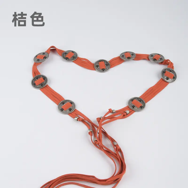 Vintage Ethnic Tassel Belt for Women Black Waist Slimming - Image 14