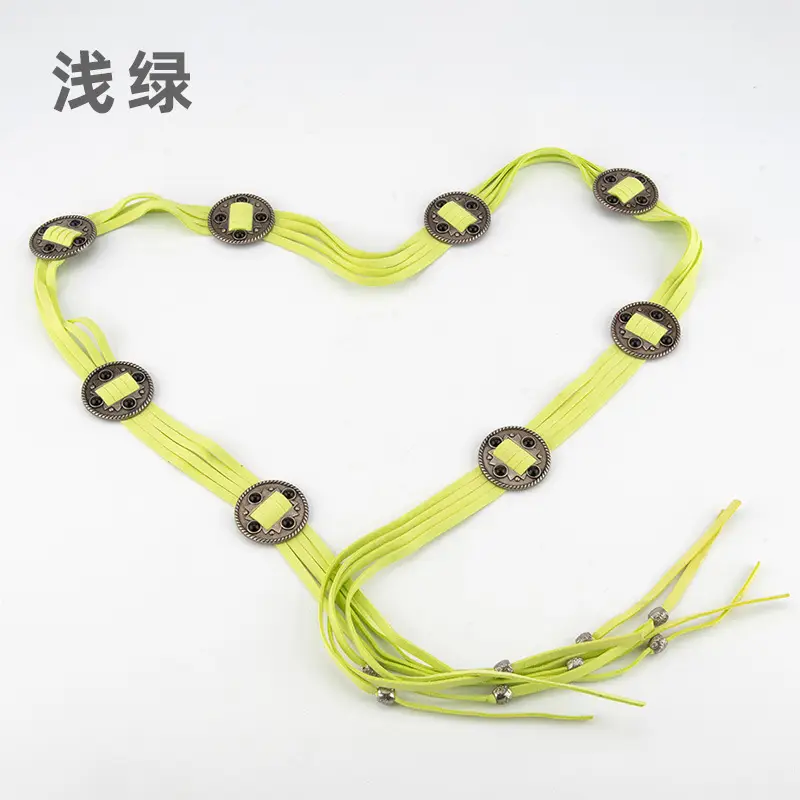 Vintage Ethnic Tassel Belt for Women Black Waist Slimming - Image 15