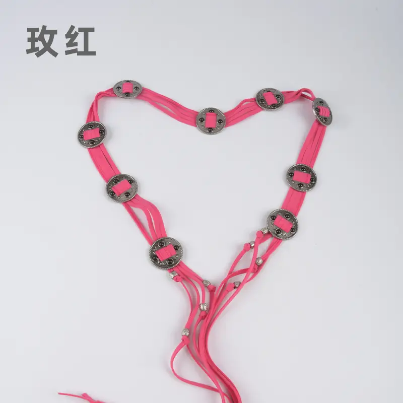Vintage Ethnic Tassel Belt for Women Black Waist Slimming - Image 6