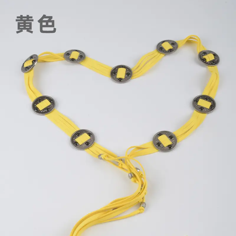 Vintage Ethnic Tassel Belt for Women Black Waist Slimming - Image 7