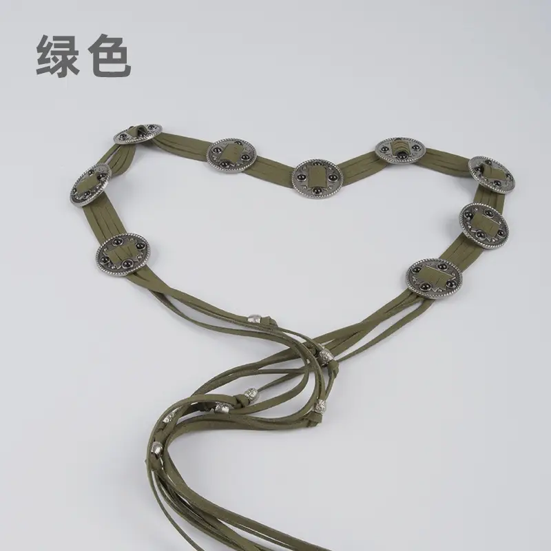 Vintage Ethnic Tassel Belt for Women Black Waist Slimming - Image 8