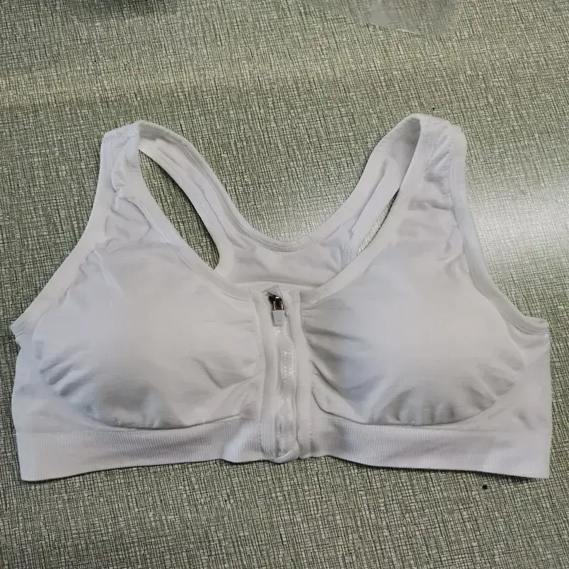 Front Zipper Sports Bra for Women Shockproof Breathable Running Vest Yoga Sports Bra