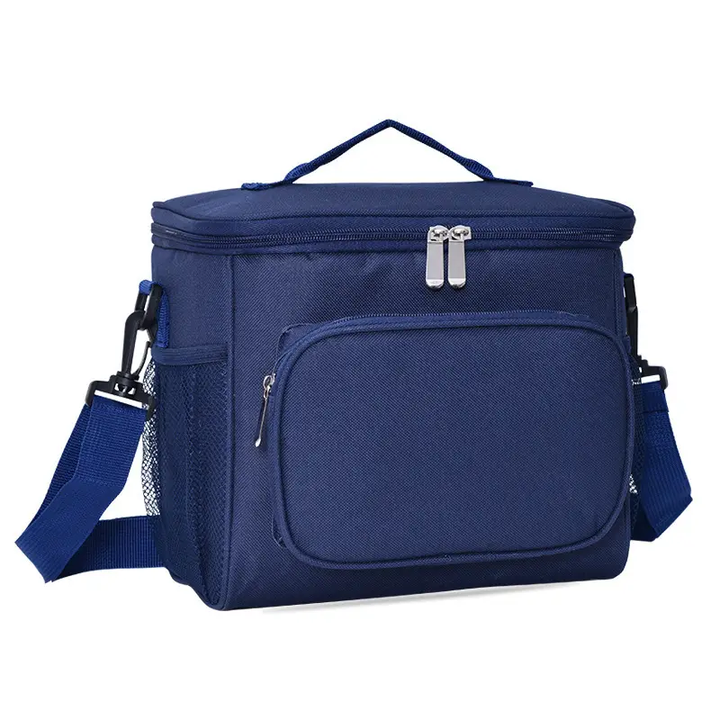 Portable Insulated Lunch Bag Red Black Oxford Cloth - Image 4