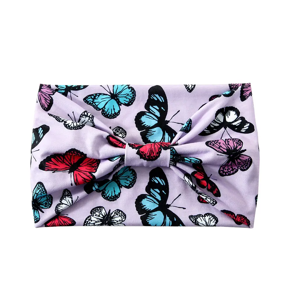 European American Butterfly Printed Wide Brim Hair Band - Image 3