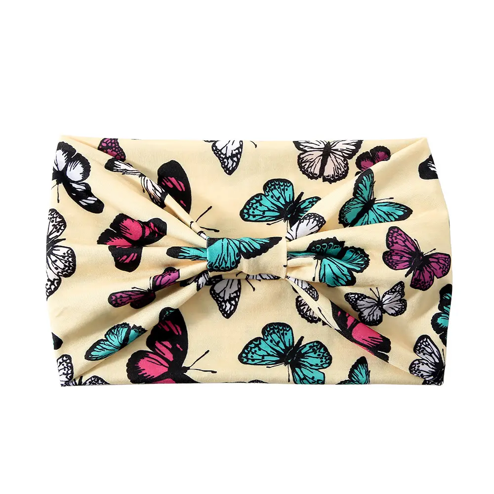 European American Butterfly Printed Wide Brim Hair Band - Image 4