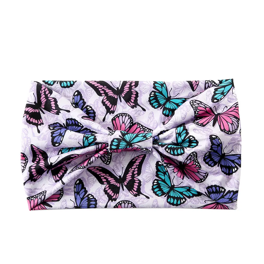 European American Butterfly Printed Wide Brim Hair Band - Image 5