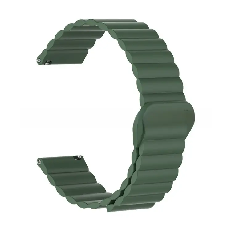 Huawei GT5 Watch Green Silicone Magnetic Strap 16mm - Image 63