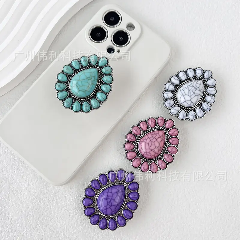 Luxury Crystal Flower Mobile Phone Stand - Image 7