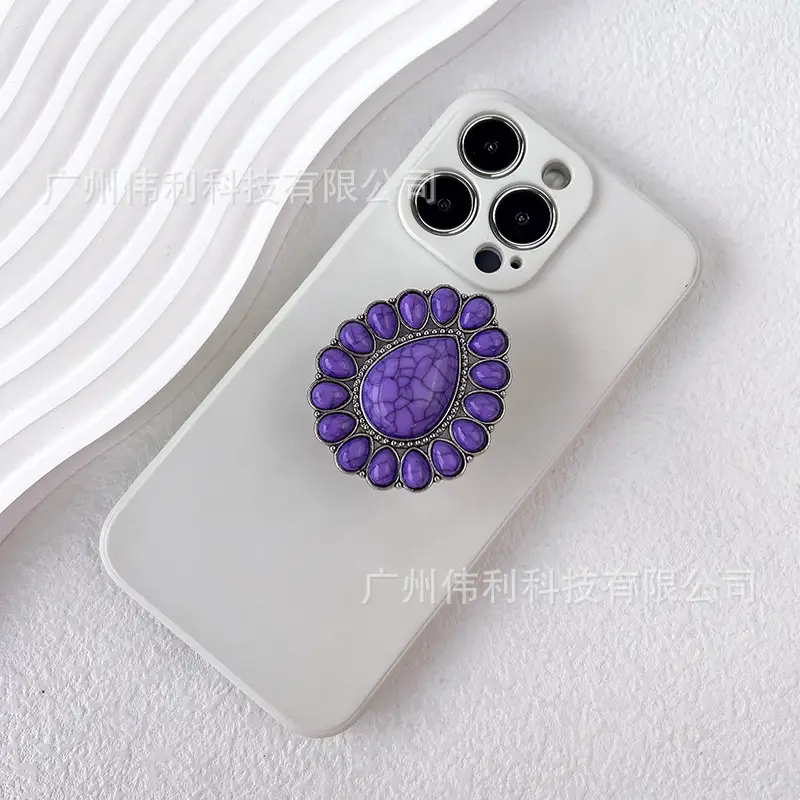 Luxury Crystal Flower Mobile Phone Stand - Image 4
